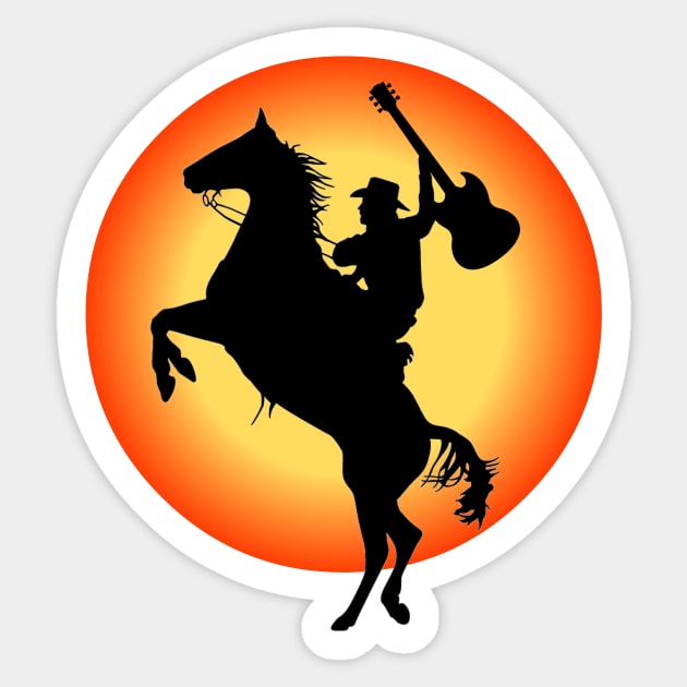 Cowboy Rock Sticker by Class_M_Planet